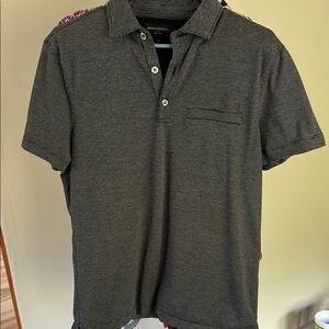 Banana Republic Gray Polo Shirt Classic Knit